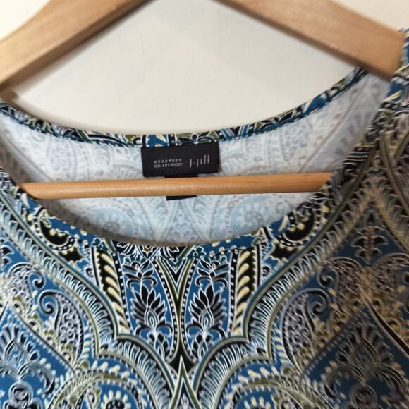 J Jill Wearever Collection Tunic Tank Top Floral Paisley - Picture 9 of 11